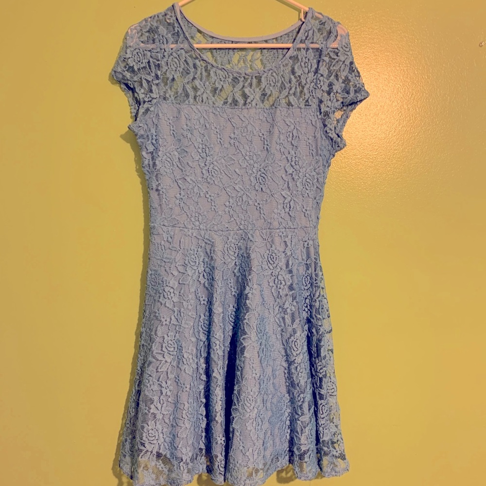 Blue lace dress